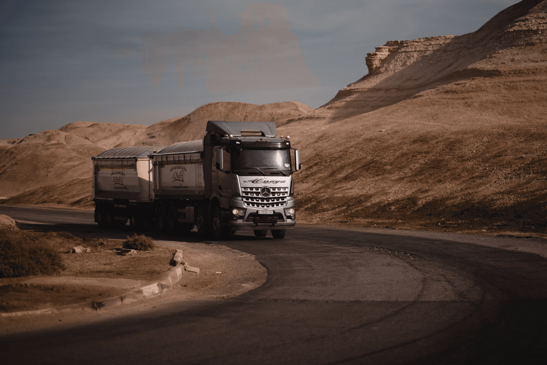 Trucks on the road